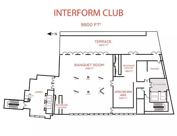 America First Interform Club Room Schematic 2020
