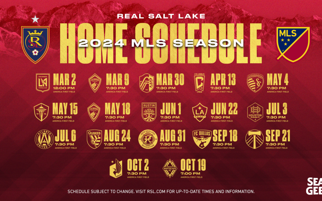 Real Salt Lake 2024 Schedule Unveiled