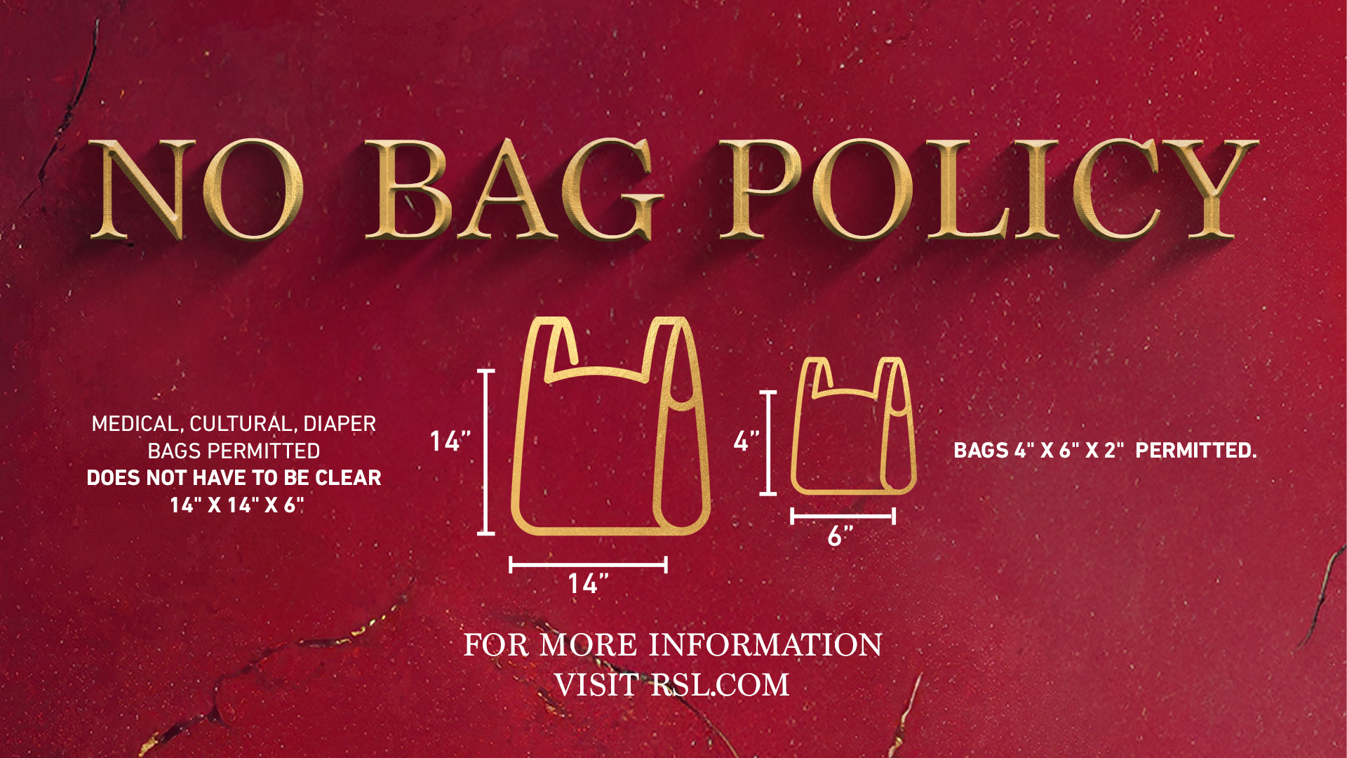 No Bag Policy